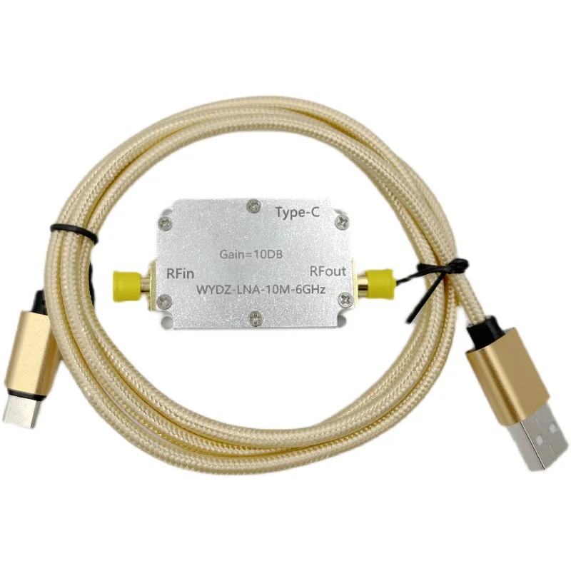 TYPE-C LAN 10Mhz-6GHz High Flatness Amplifier gain 10DB 30DB 20DB 40DB RF signal AMP FOR HAM SDR Software radio FM radio