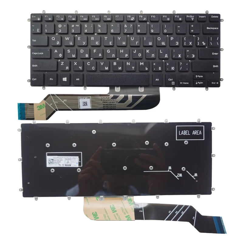 

New Russian/RU Keyboard For DELL Inspiron 13 5368 5378 5578 7368 7378 14 7466 15 7560 7569 7579