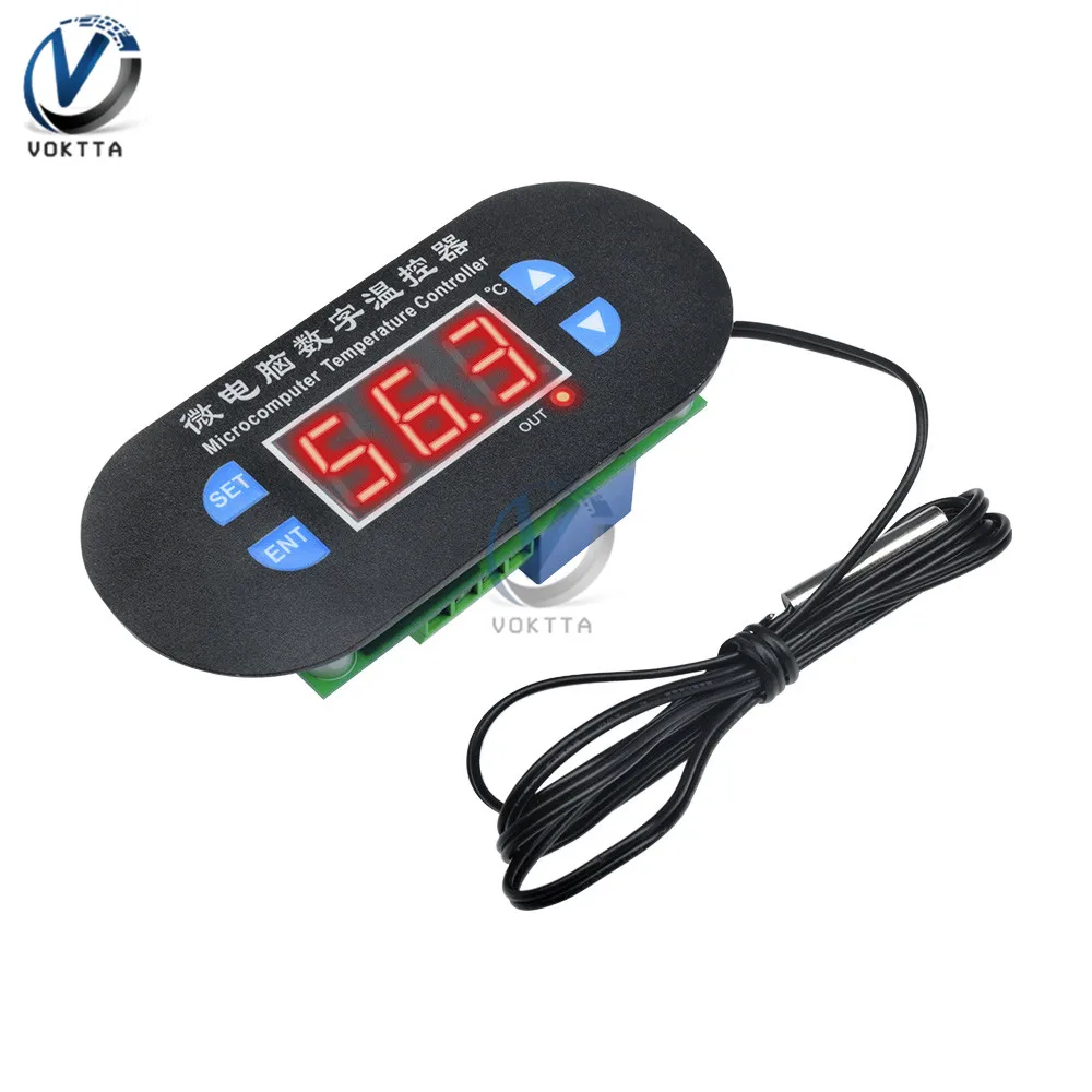 Microcomputer Digital Thermostat Temperature Controller DK-W1308 W1308 LED Display NTC Thermistor Sensor Probe AC 110/220V DC12V