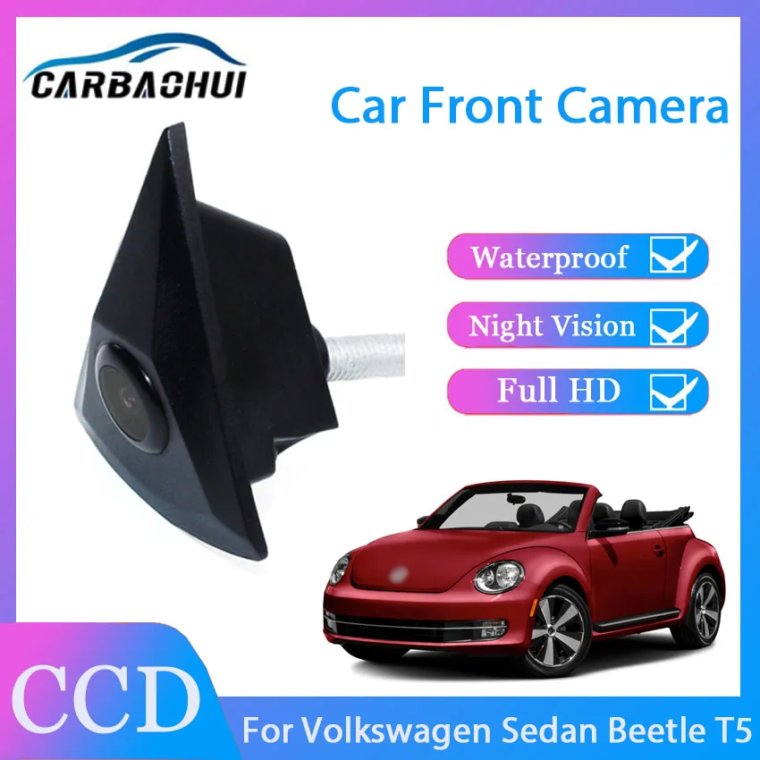 

Car Front View Camera high quality Waterproof Night vision Logo CCD Full HD Embedded For Volkswagen Sedan Beetle T5 Parking CAM