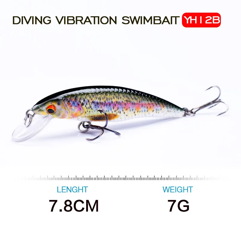 Agoie 78mm/7g Minnow Fishing Lure Sztuczny wobler Bionic Hard Crank Bait Swimbait Fish Crankbait Tackle Lures Floating — zdjęcie 3