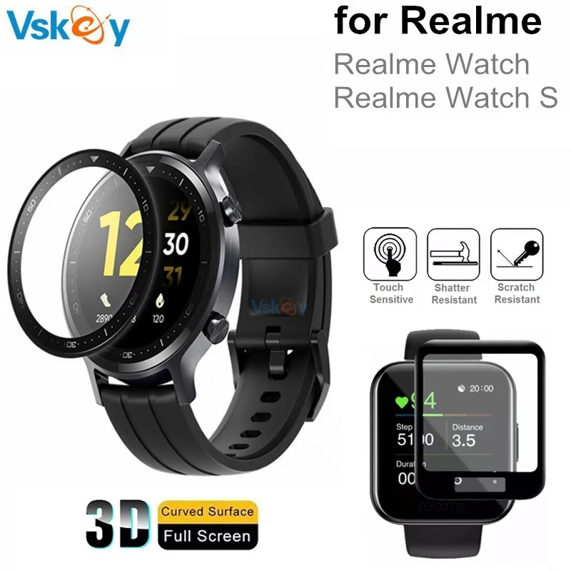 

100PCS 3D Curved Edge Soft Screen Protector for Realme Watch S Full Coverage Smart Watch Protective Film (Non Tempered Glass)