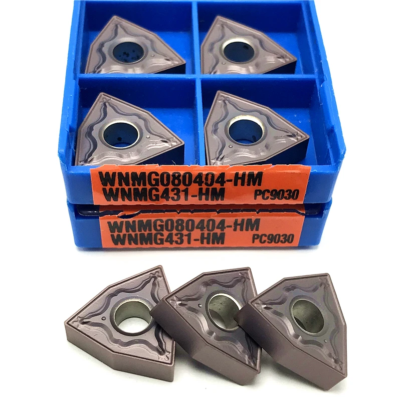 Imagem -04 - Original 10 Peças Wnmg080404 Wnmg080408 hm Pc9030 Torno Carboneto Inserir Wnmg 080404 080408 nc Ferramenta de Torneamento para Aço Inoxidável 100