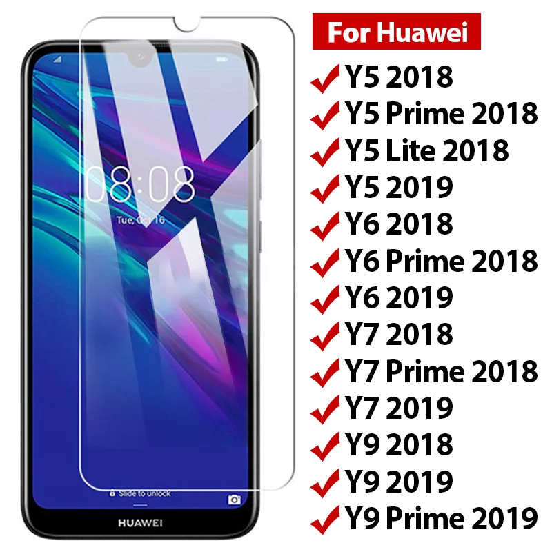 9H Tempered Glass For Huawei Y7 Y6 Prime Y5 Lite 2018 Smartphone Protective Glass on Huawei Y9 Prime 2019 Screen Protector Film