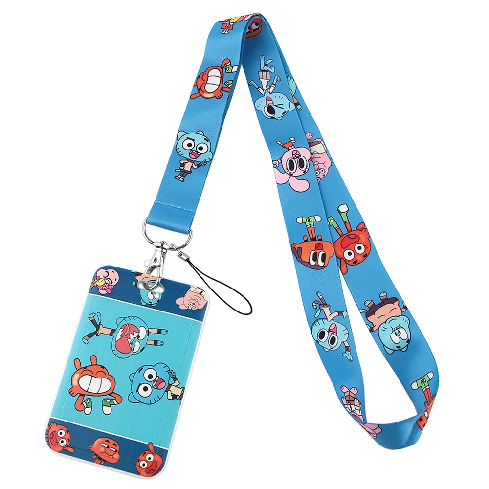 P4023 Dongmanli Anime Lanyards Id Badge Holder Keychain ID Card Pass Gym Mobile Badge Holder Key Holder