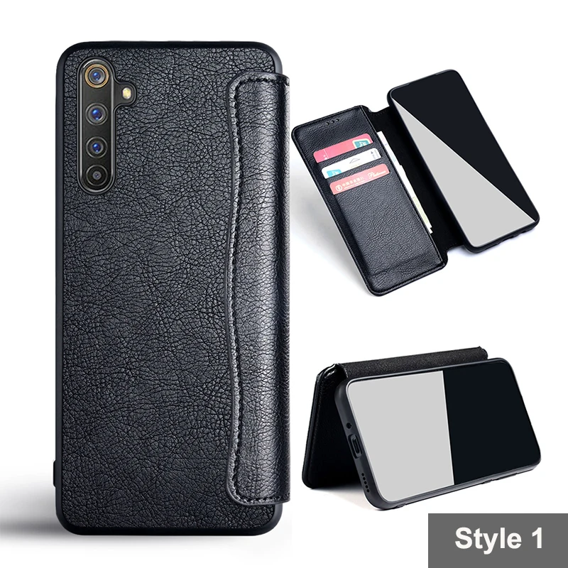 Case for Oppo Realme 6 pro 5s 5i 6s 6i 7 x7 pro High Grade PU leather No magnets flip cover for Realme 5 6 7 x7 pro 6s 6i case