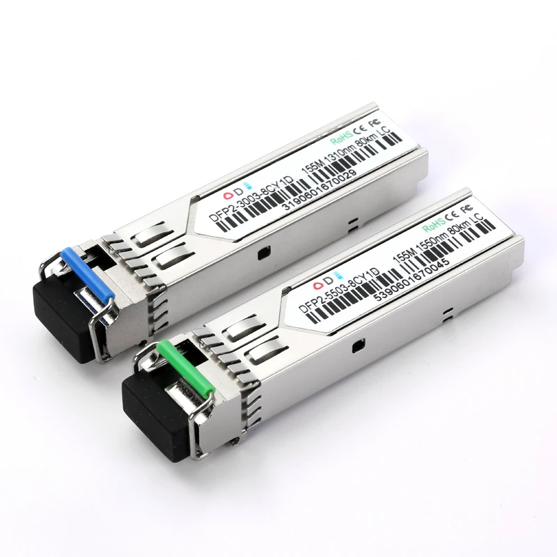 DFP2-5503-8CY1D-módulo transceptor de fibra óptica, módulo SFP de 155M LC, 80KMTransceiver