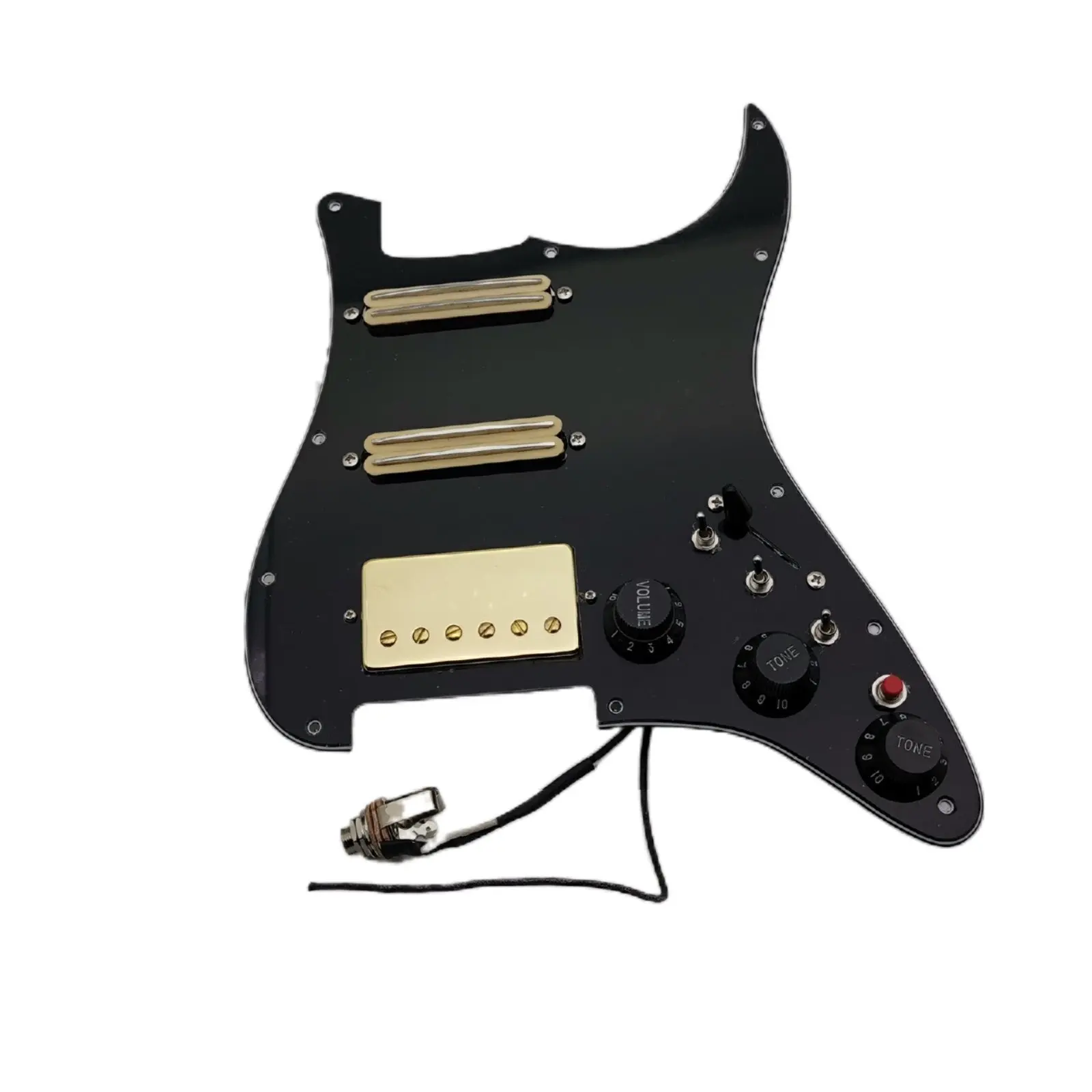 

Guitar Pickups Prewired loaded Pickguard Humbucker Pickups Alnico 5 HSS Wiring Harness Single Cut Features Gold Set For /t