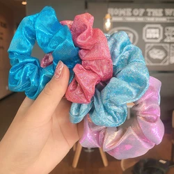 Glitter Bling Hair Scrunchie Ponytail Holder Elastic Hair Rubber Bands Hair Ropes Ties For Women Hair Accessories