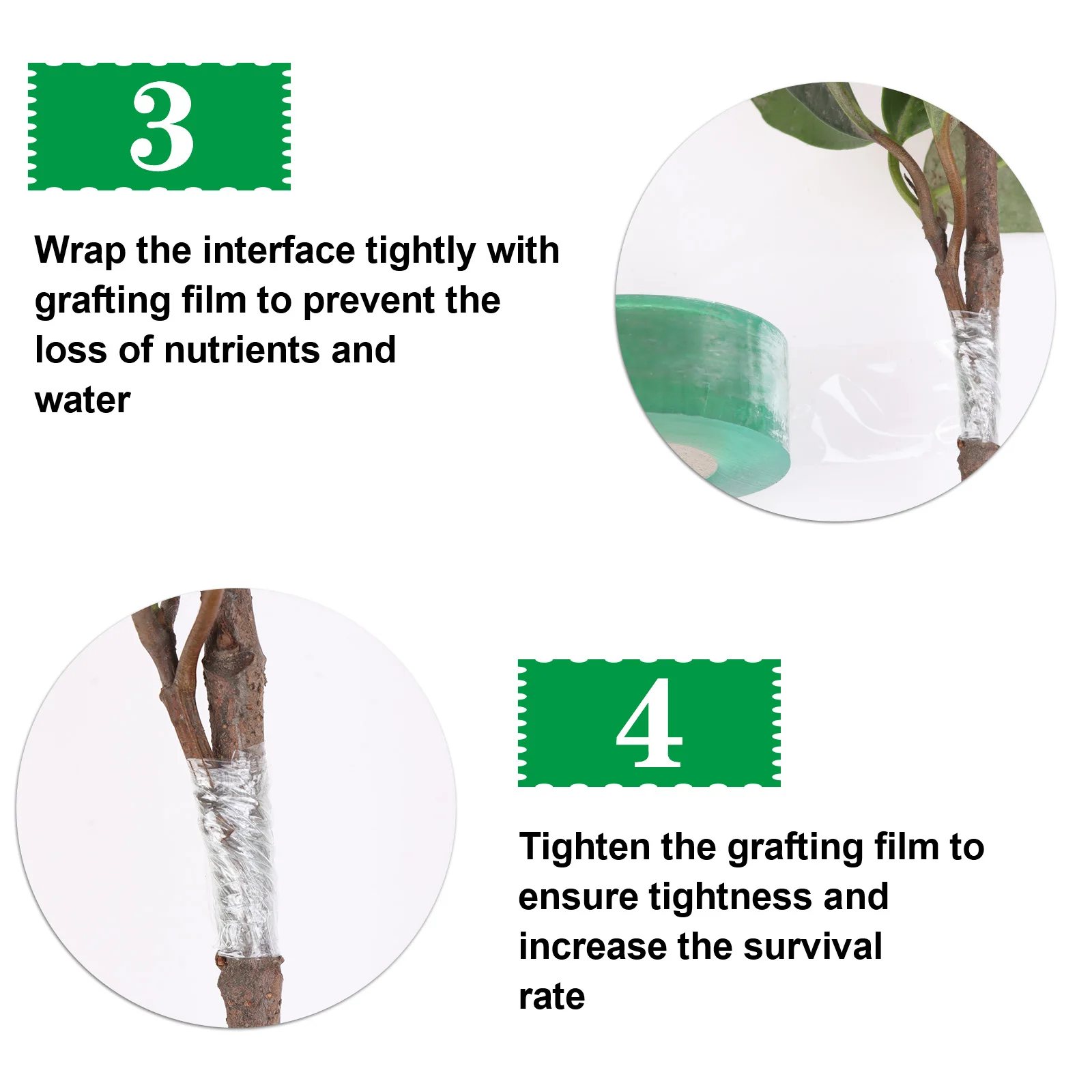 Stroller Grafting Tape with Good Elasticity, Garden Grafting Tape for Fruit Tree