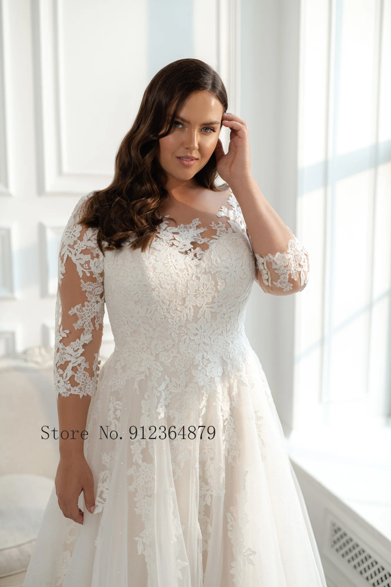 Plus Size Wedding Dress A-Line Sweetheart Floor Length Lace Appliques Charming Pleat Women Big Bridal Gown Vintage Princess