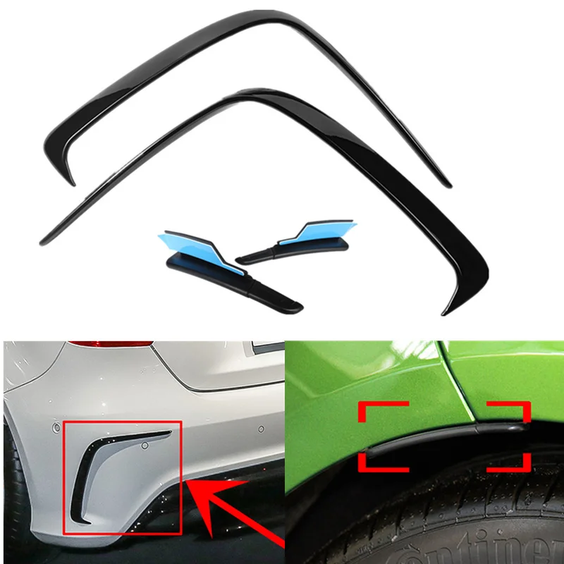 Car Styling For Mercedes Benz W176 A200 A250 A45 AMG Hatchback 2013 2014-2018 Rear Bumper Lip Canards Splitter Stone Protector