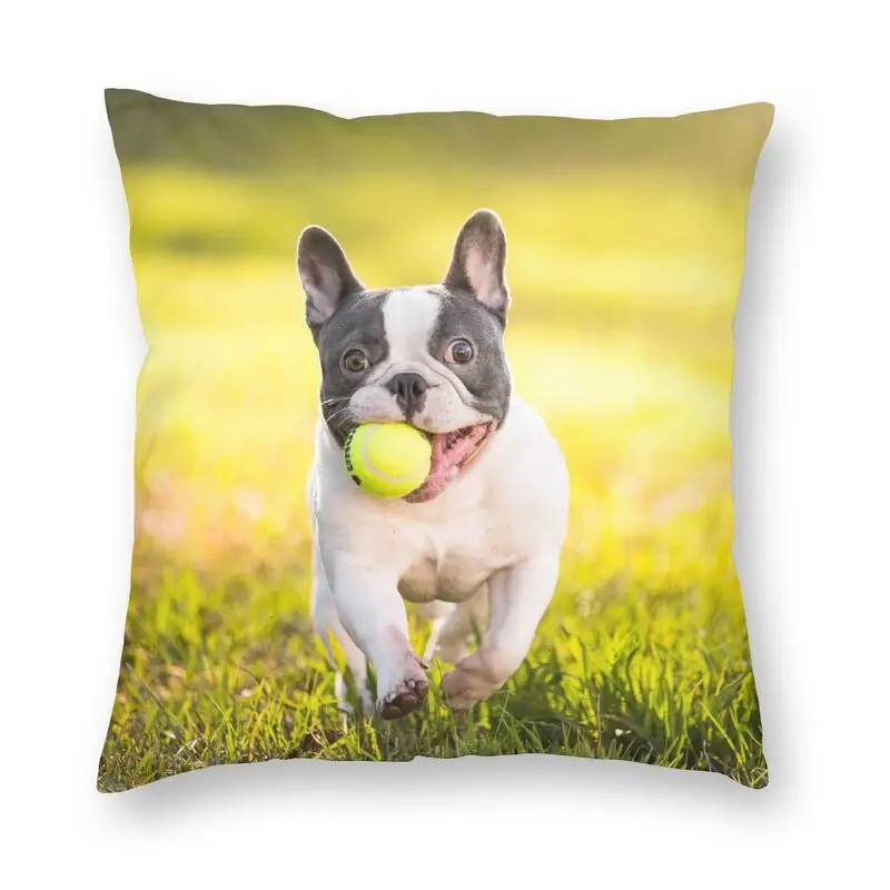 

French Bulldog Cushion Cover Two Side 3D Print Frenchie Dog Lover Floor Pillow Case for Living Room Pillowcase Home Decoration