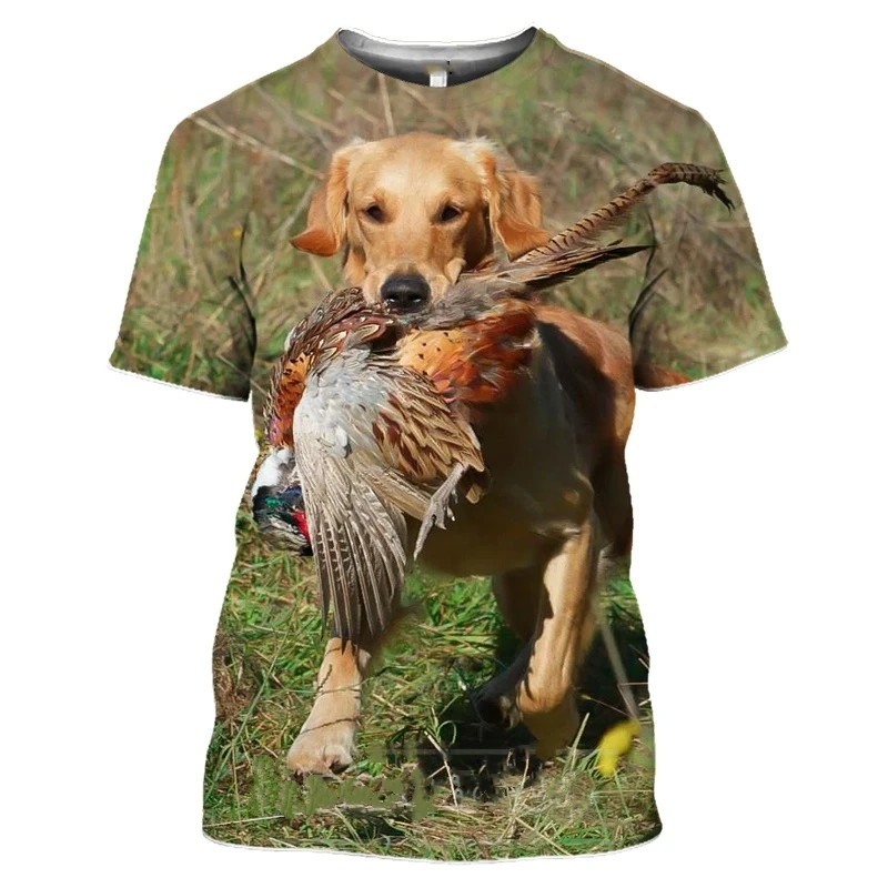 Top Men Tshirt Holiday 3D Print Wild Animals Mallard T Shirt Women O Neck Hound Reed Hide Field Hunt Game Cosplay Clothing