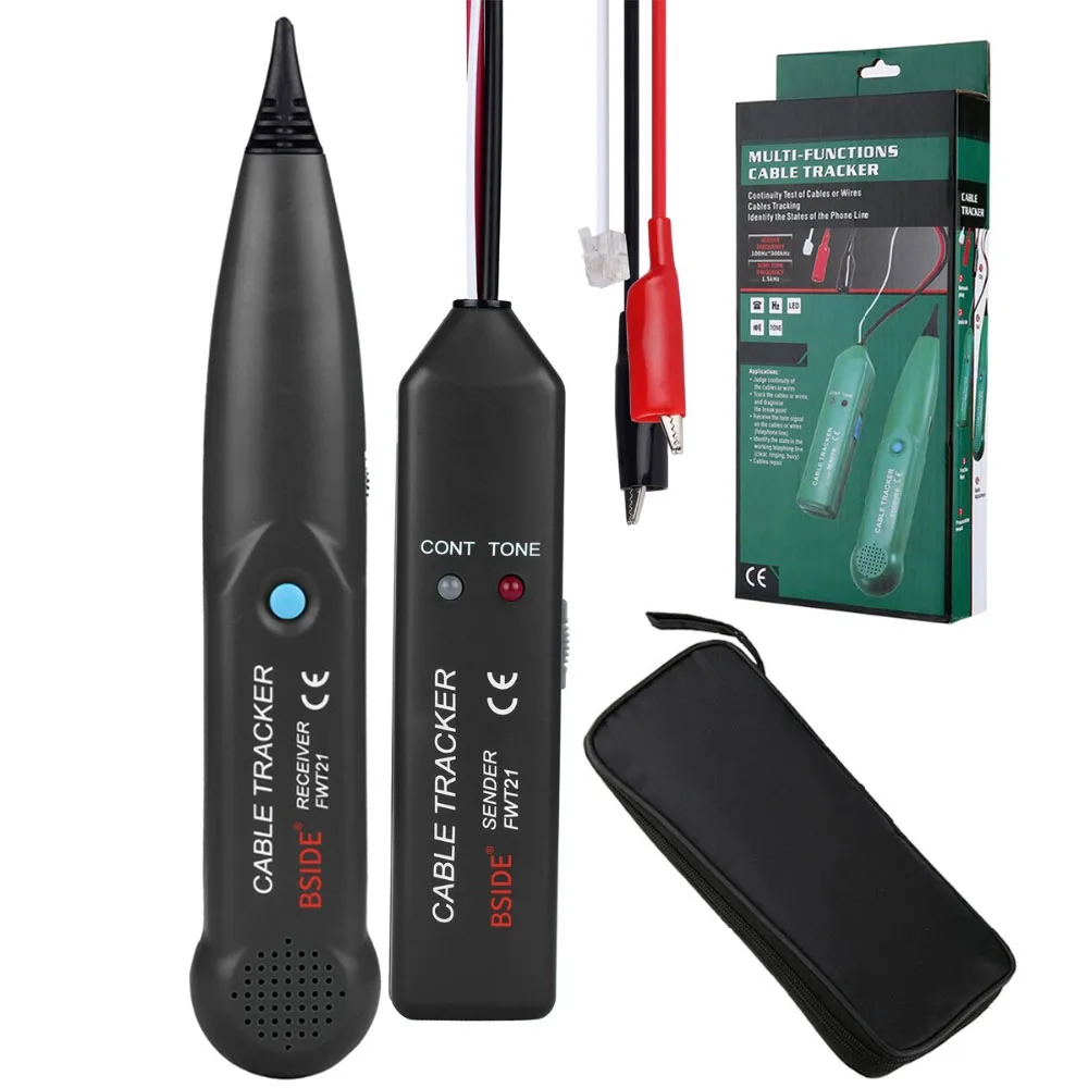Cable Tracker RJ11 Wire Tracer Ethernet Tracker Telephone Tone Generator Line Toner Tester For Network Telephone Line