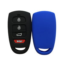 Silicone Rubber Car Key Cover Fit For Kia Grand Carnival Sedona Car Remote Key Fob Protector Silica Gel Case For Keychain Alarm
