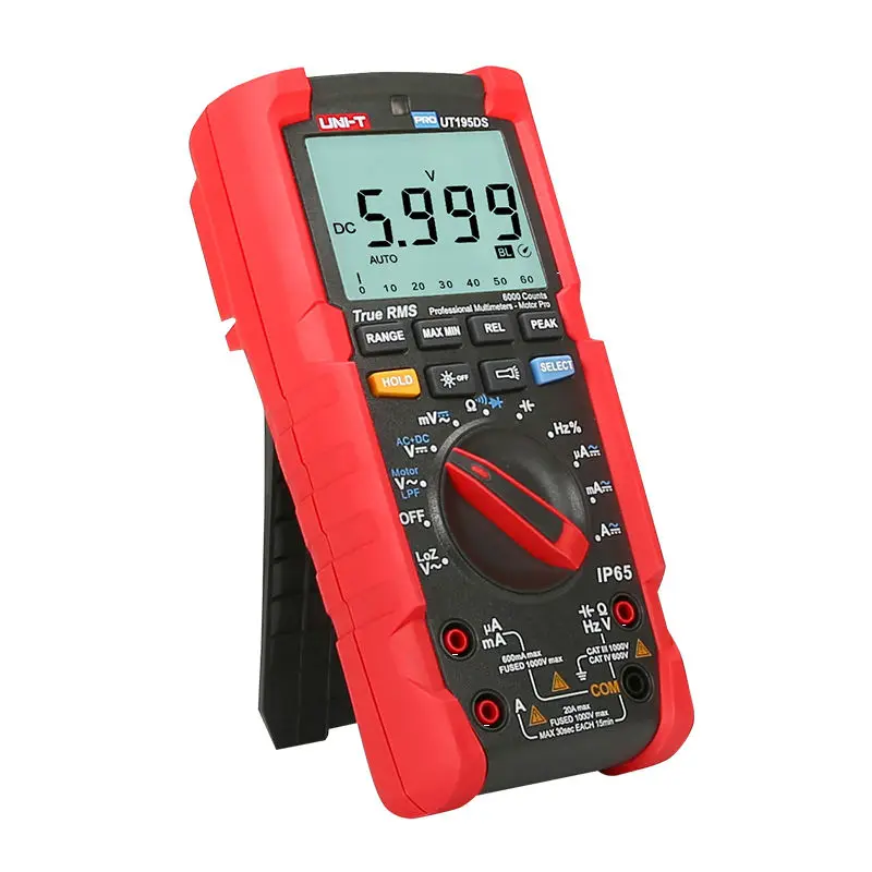UNI-T UT195DS Multimetro industriale impermeabile Torcia IP65 UT195E Misurazione della tensione LoZ Multimetro digitale a vero RMS