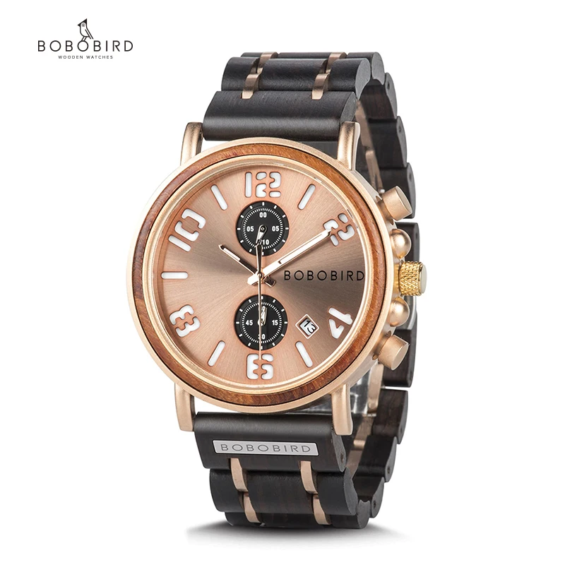 

BOBO BIRD Quartz Wristwatch Original Wood Personalized Engraved Watch Multifunction Sport Clock Luminous resrelogio masculino