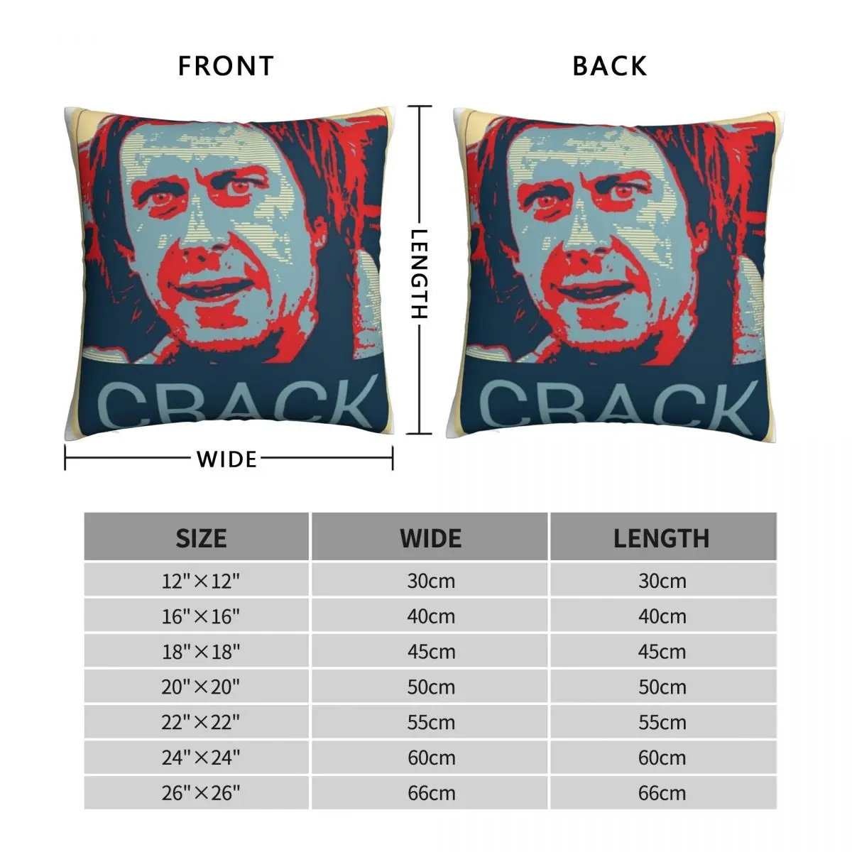 Peep Show Super Hans Crack Square Pillowcase Polyester Linen Velvet Pattern Zip Decor Throw Pillow Case Home Cushion Cover