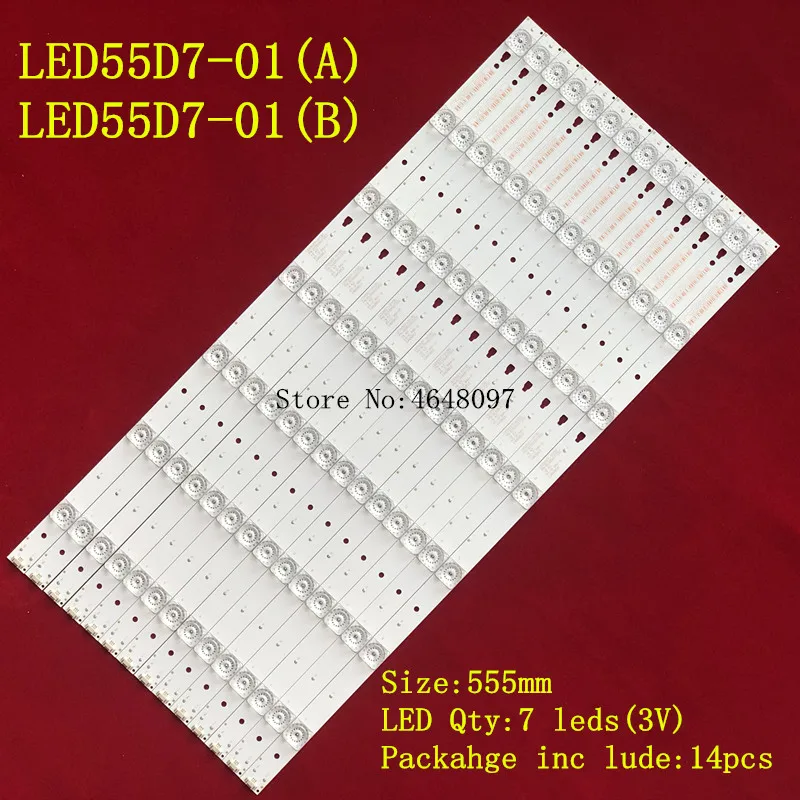 

LED Backlight strip 7 lamp for H aier 55"TV LE55A7100L LE55B510N LE55B510X LED55D7-01(A) LED55D7-01(B) LE55M36S LT-55EM75