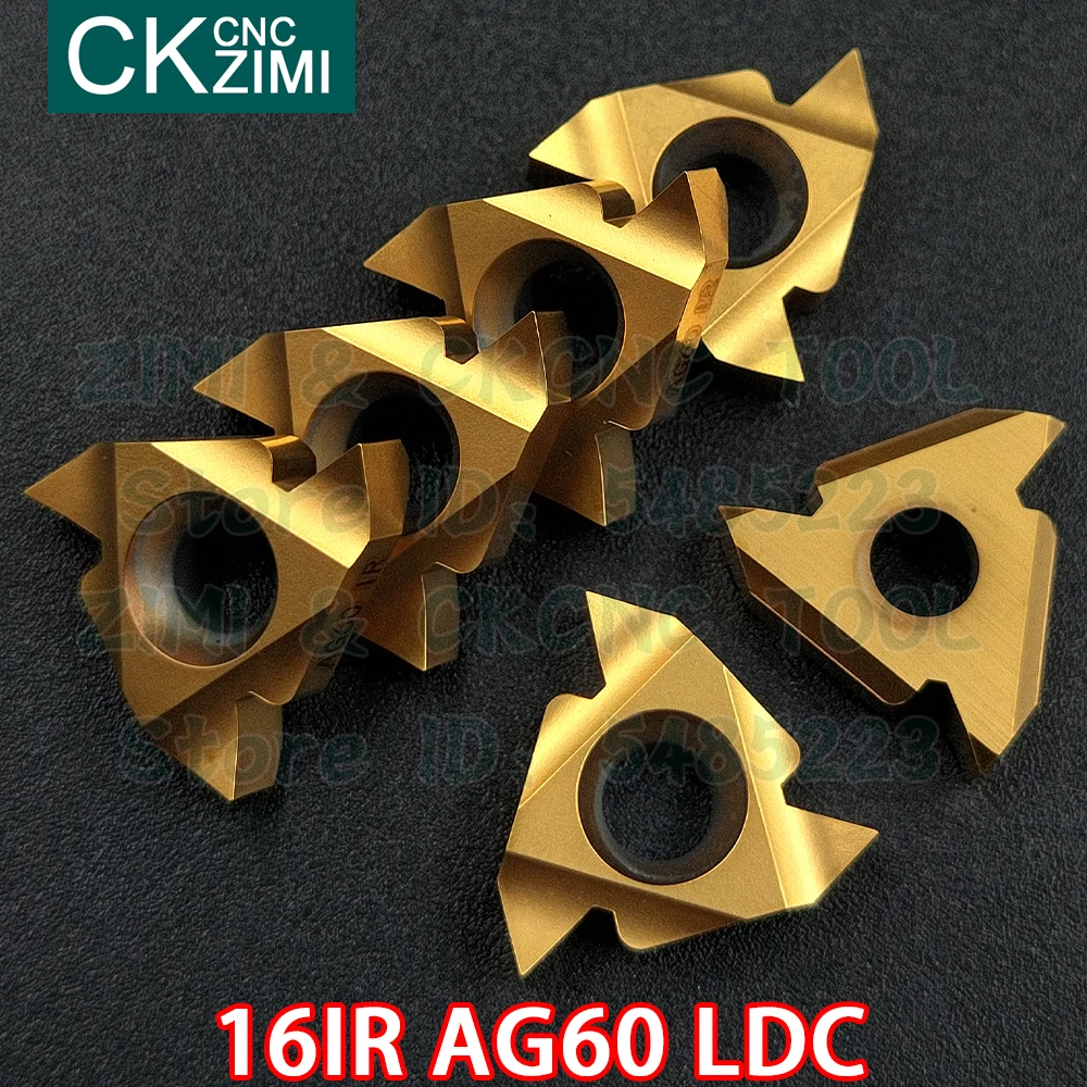 16IR AG60 LDC كربيد إدراج الخارجية الموضوع إدراج أدوات خيوط أدوات التصنيع باستخدام الحاسب الآلي مخرطة معدنية تحول أدوات القطع 16IR للصلب