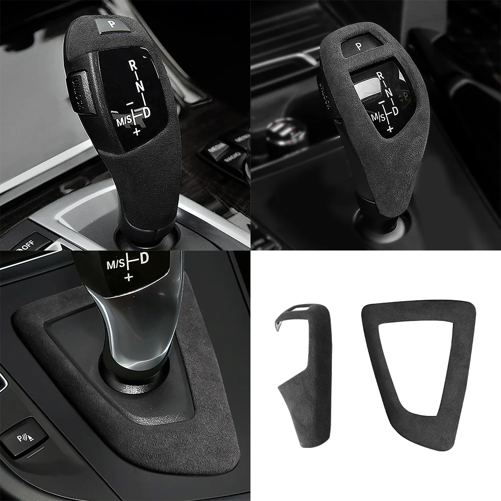 

for BMW F20 F21 F22 F23 F30 F31 F34 F35 F32 F33 F36 Gear Shift Panel/Knob Rod Decal Decor Cover Trim Car Accessories Suede Gray