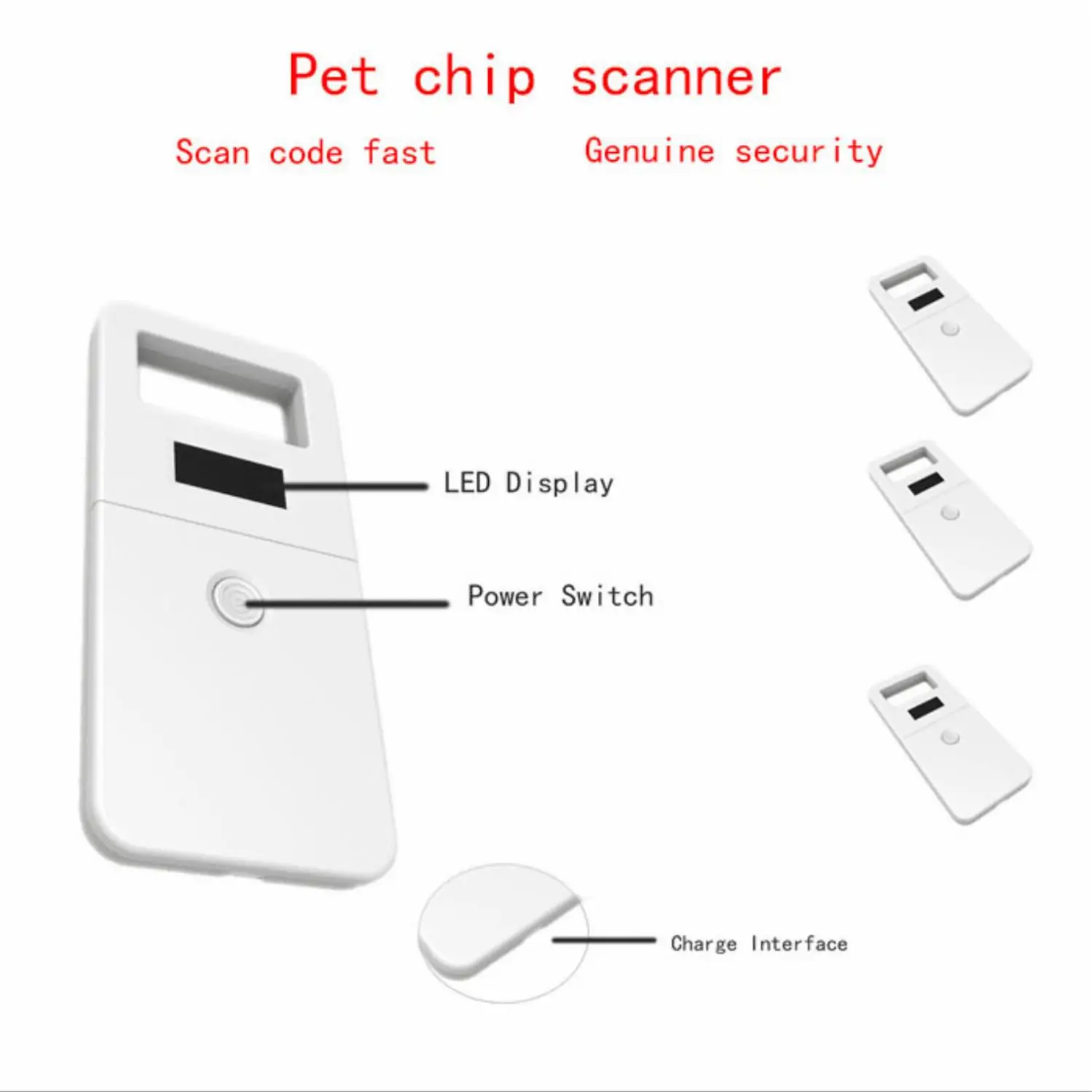 Di Động ISO11784/11785 Thú Cưng RFID Chip Đầu Đọc 134.2KHz FDX-B Cho Chó Mèo Màn Hình Hiển Thị LCD Động Vật Vi Mạch Máy Quét Thẻ máy Quét Mã Vạch