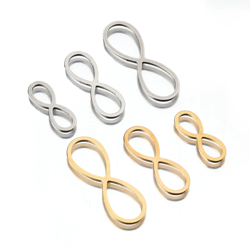 Stainless Steel Infinity Symbol Connectors Number 8 Shape Charm Resin Mold Link Diy Components For Jewelry Bracelet Making