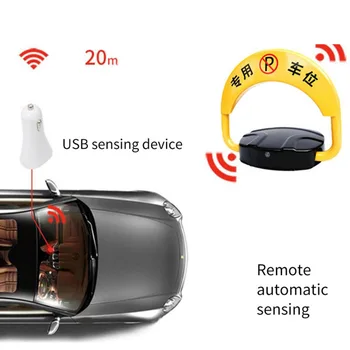 2 remote folding security parking lock barrier guard column lock and bolt with automatic sensor (excluding battery)