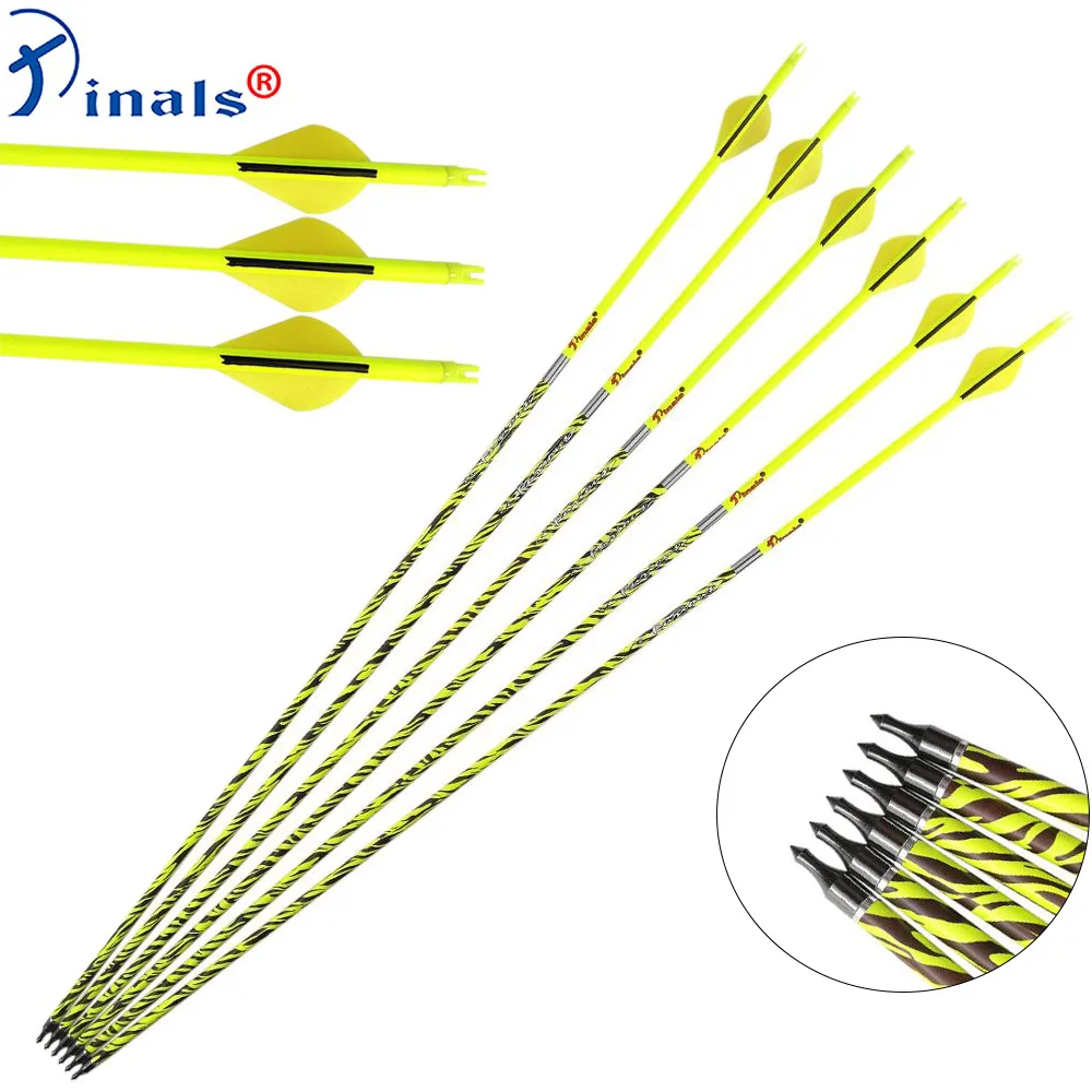 

Pinals Spine 300 340 500 600 ID6,2 мм, точка стрелы, стрельба из лука, пластиковый лопастной составной изогнутый лук, охотничья стрельба