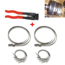 20PCS CV Joint Boot Crimp Clamps with Axle Boot Clamp Pliers Tool Crimp-Ear Type Extensio for Auto Car ATV Motorcycle