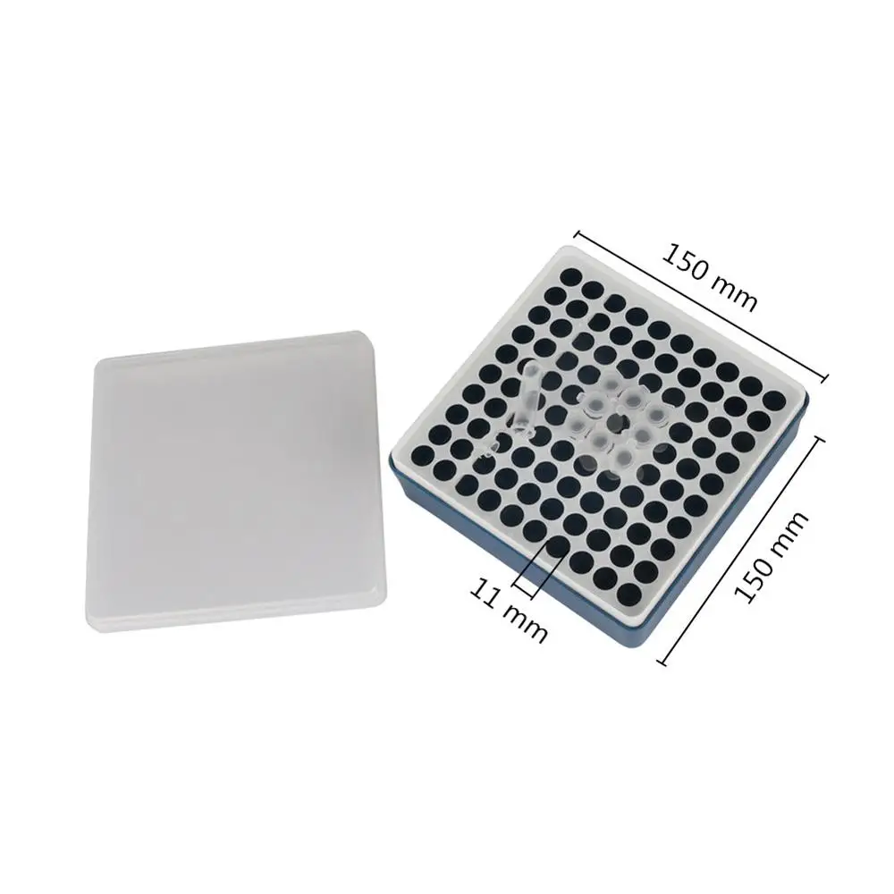 Plastic 100 Holes Centrifuge Test Tube Rack 1.5ml Centrifugal Test Tube Support Holder School Laboratory Supplies