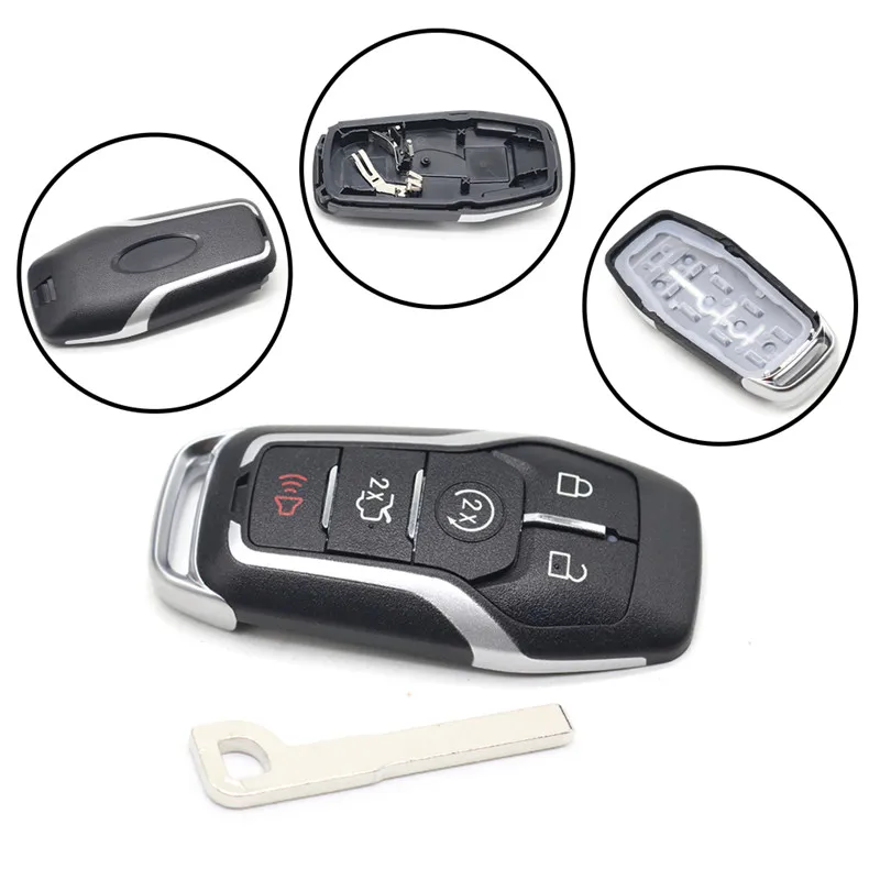 5 Buttons Remote Car Key Shell Housing for Ford Edge Explorer Fusion Smart Key Fob M3N-A2C31243300 M3NA2C31243300 164R7989