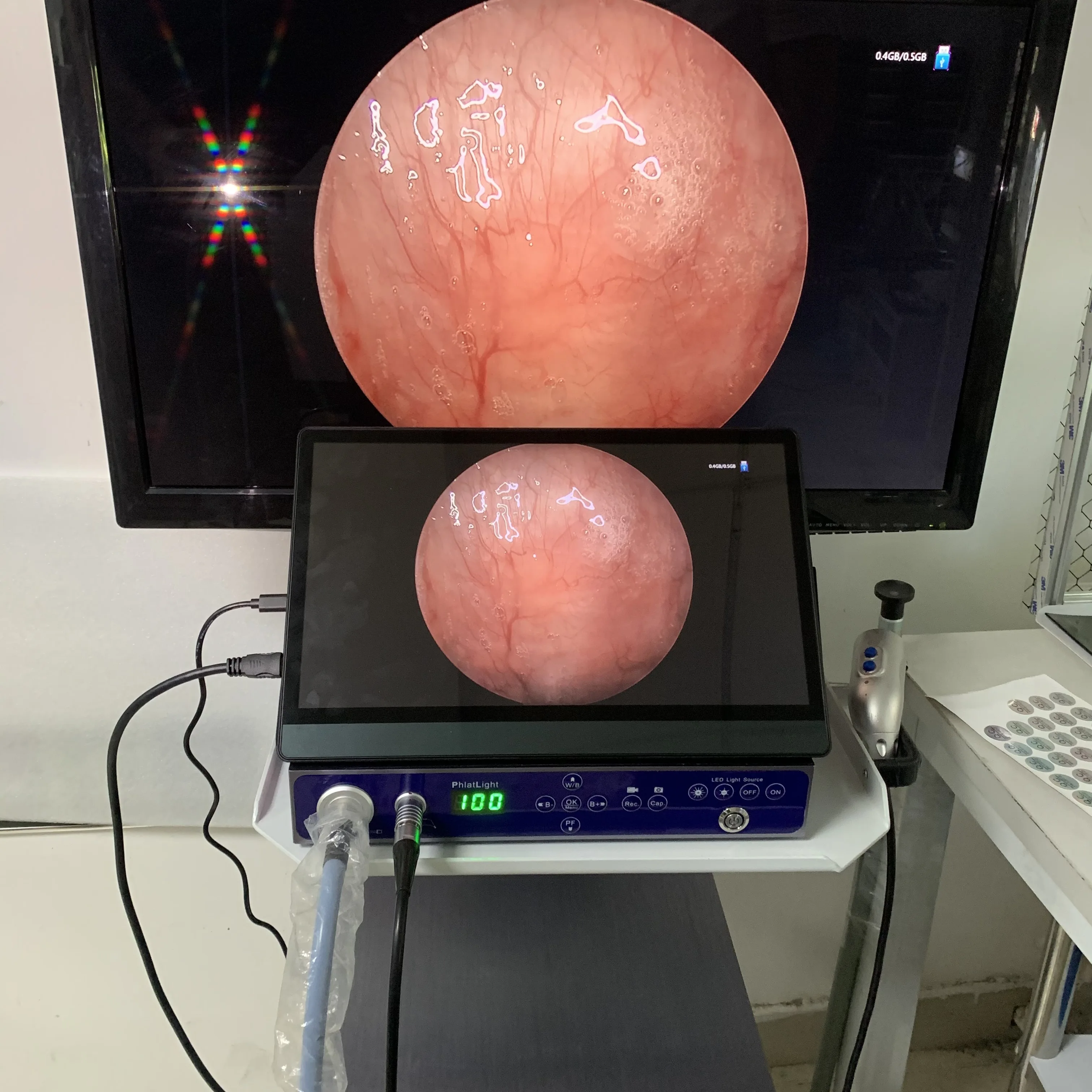 Endoscope light source 60W with Full HD camera,2 in 1 box. HD 1080p Medical Camera System, Inspection Camera