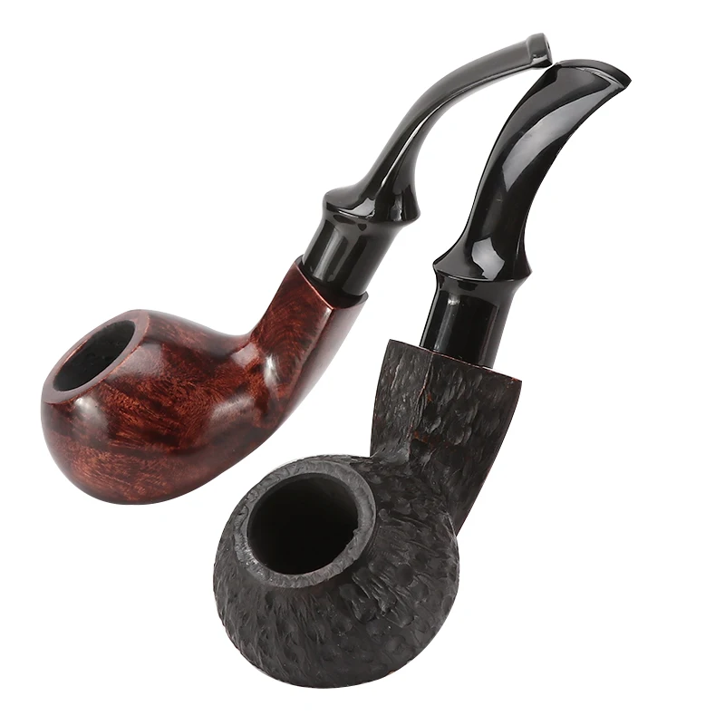 

New Pipe Carft Briar Wood Tobacco Pipes Real Handmade With Fit 9mm Filter Smoking Accessories Freeshipping