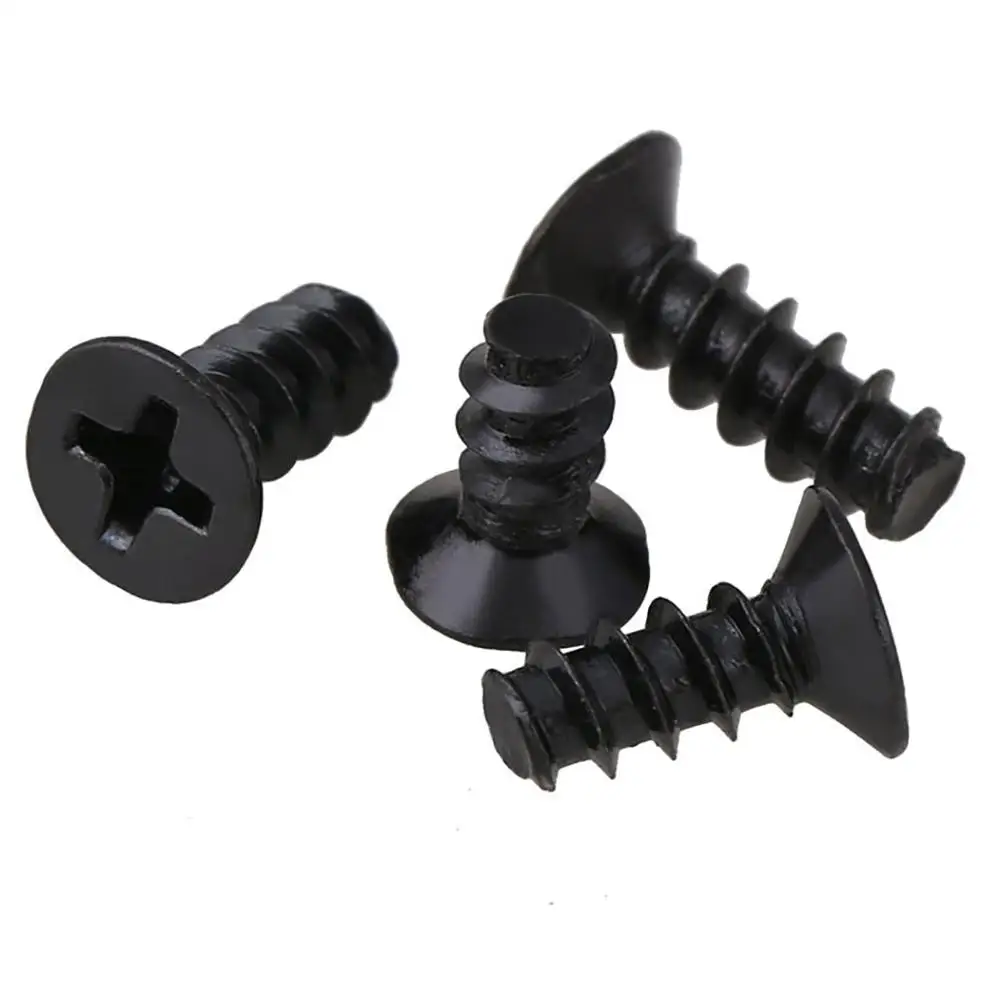 Tornillos autorroscantes de cola plana avellanada Phillips, M1.4-M4, cabeza plana cruzada, pernos pequeños de extremo plano, Zinc negro/niquelado