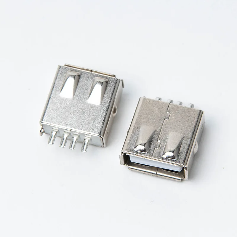 10PCS USB Female Socket A Female Wire Type With Tinplate Socket  Power Charging  Connector