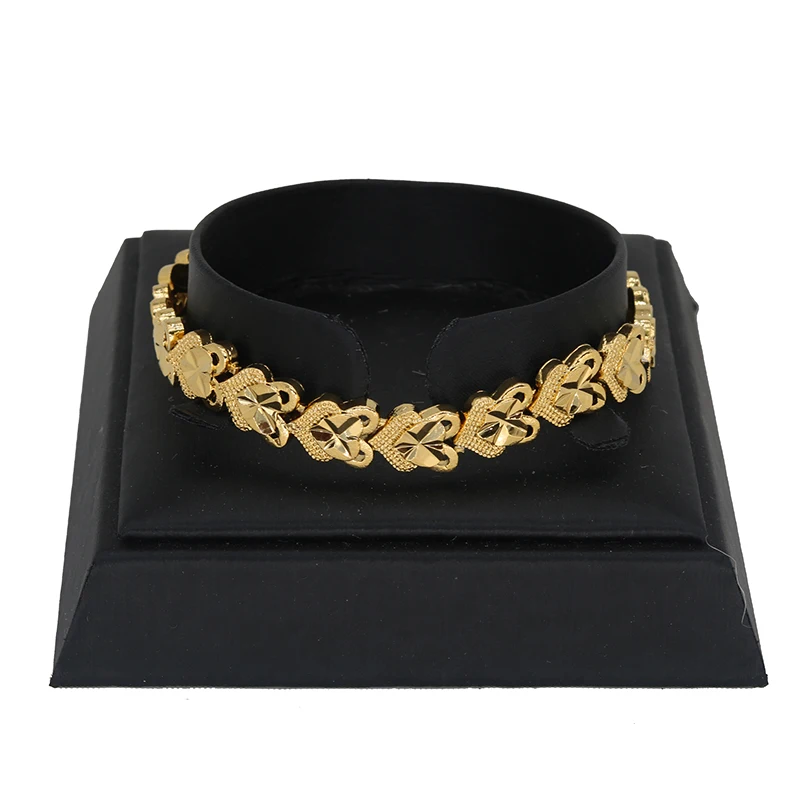 Dubai 24K Gold Plated Various Shapes Bracelet for Men and Women Indian Cuban Chain Bangle Hiphop Jewelry Gifts