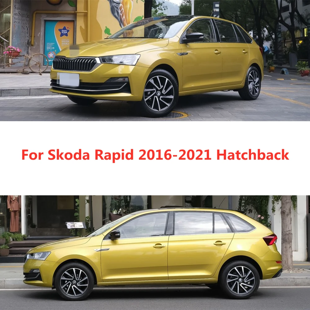 For Skoda Rapid 2013-2021 Side Window Visor Sun Rain Deflector Guard Awnings Shelter Adhesive Cover Trim Car Styling Accessories