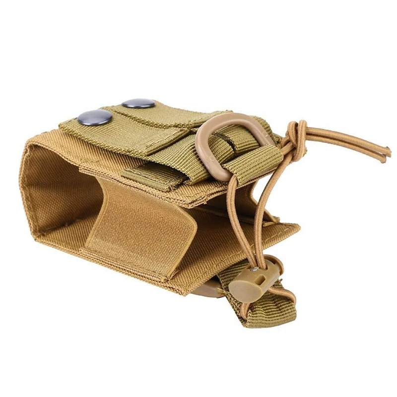 Airsoft Molle tático Walkie Talkie Bag, tampa do suporte, fivela de liberação rápida, acampamento ao ar livre, caça e tiro