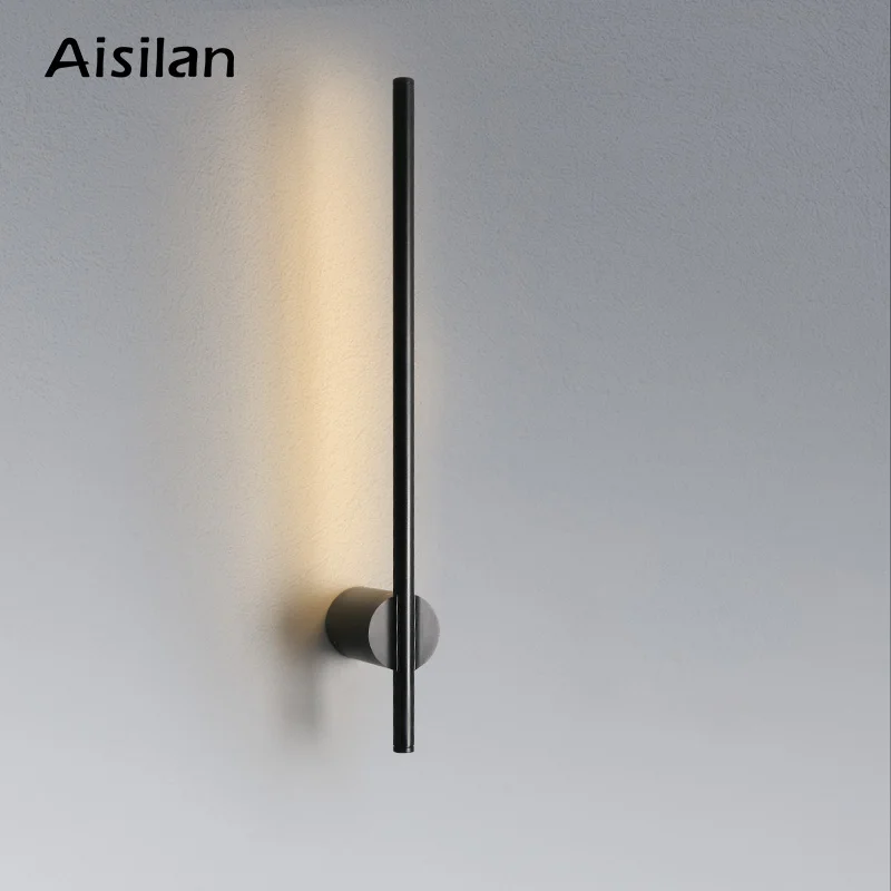 

Aisilan Led Creative Long Strip Minimalist Wall Lamp Bedroom Modern Wall Light Living Room Background Bedside Lamps with Switch