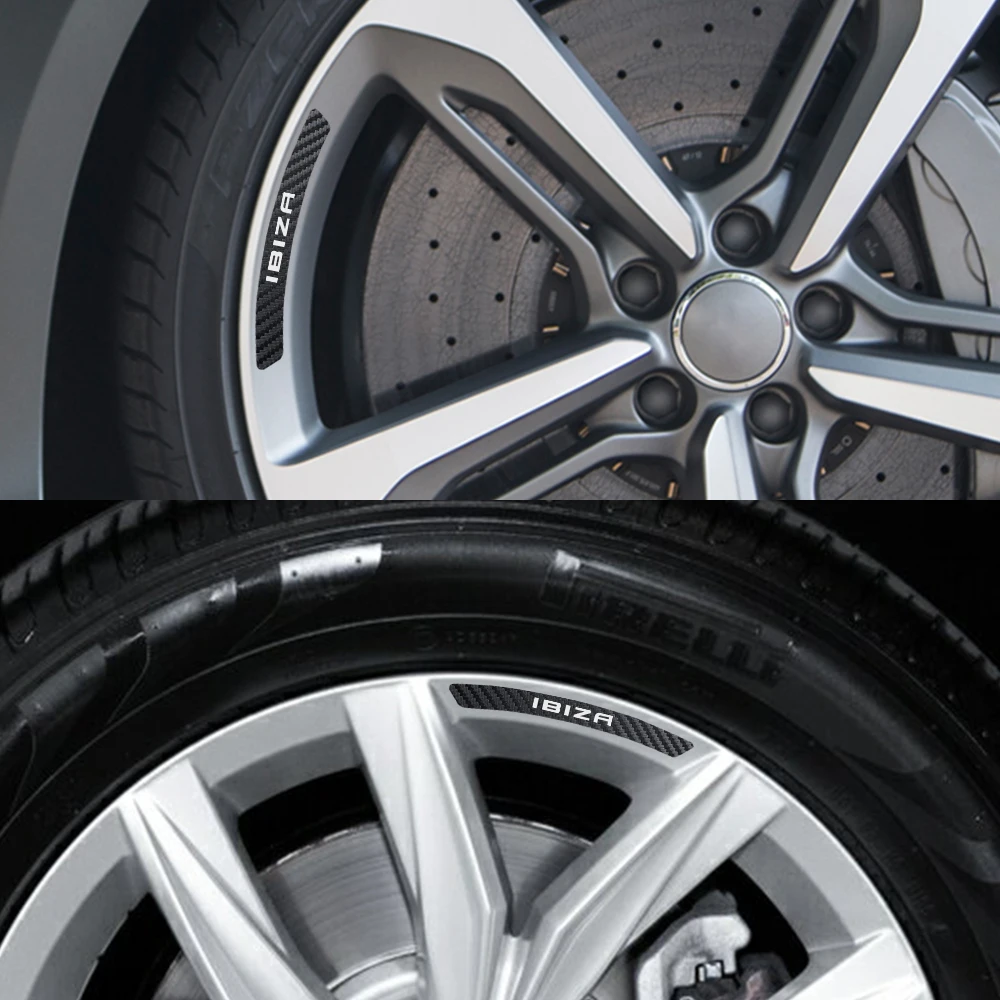 For Seat Leon Ibiza Altea Cordoba Arona Arosa Ateca Alhambra Exeo Mii Tarraco Toledo Styling  Accessories Car Wheel Rim Stickers view 5