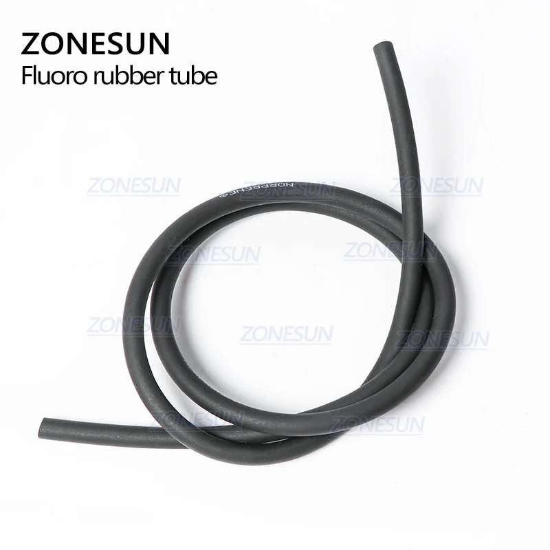 ZONESUN PJ-GZ6 Length 2m Inside Diameter 6mm Fluorine Rubber Hose Tube For Filling Machine Acid Alkali LIquid