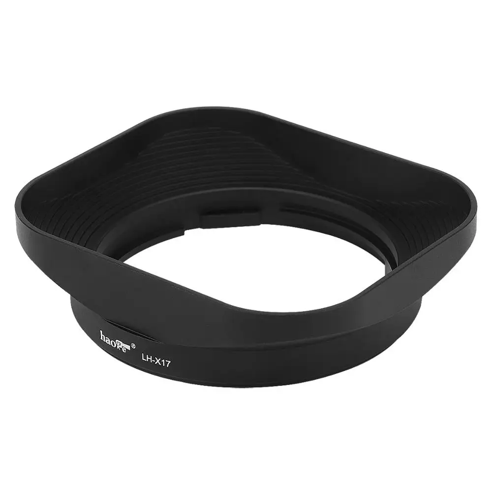 Haoge LH-X17 Square Metal Lens Hood for Fuji XF 16mm F2.8 R WR Lens on X-Pro2 X-Pro1 X-T2 X-T1 X-T20 X-T10 X-E2S X-A5 X-A20 X-E3