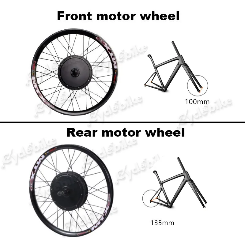 E BIKE Conversion Kit 48v 1000w Front/Rear Motor Wheel Electric Bicycle Conversion Kit 20