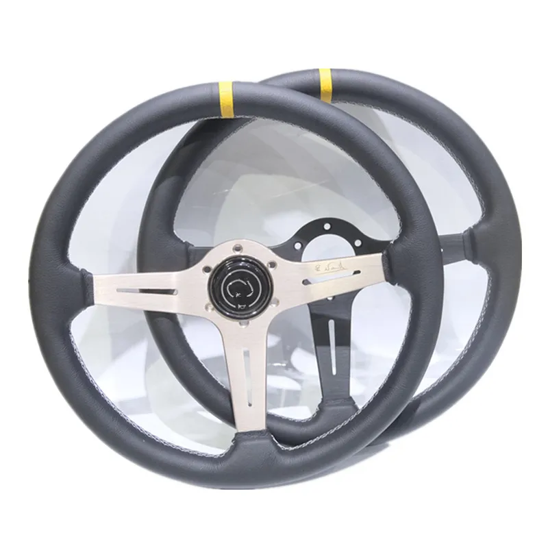 

Spsld Refitting Racing 15 inch 360mm Flat Drift Steering Wheel / Leather steering wheel