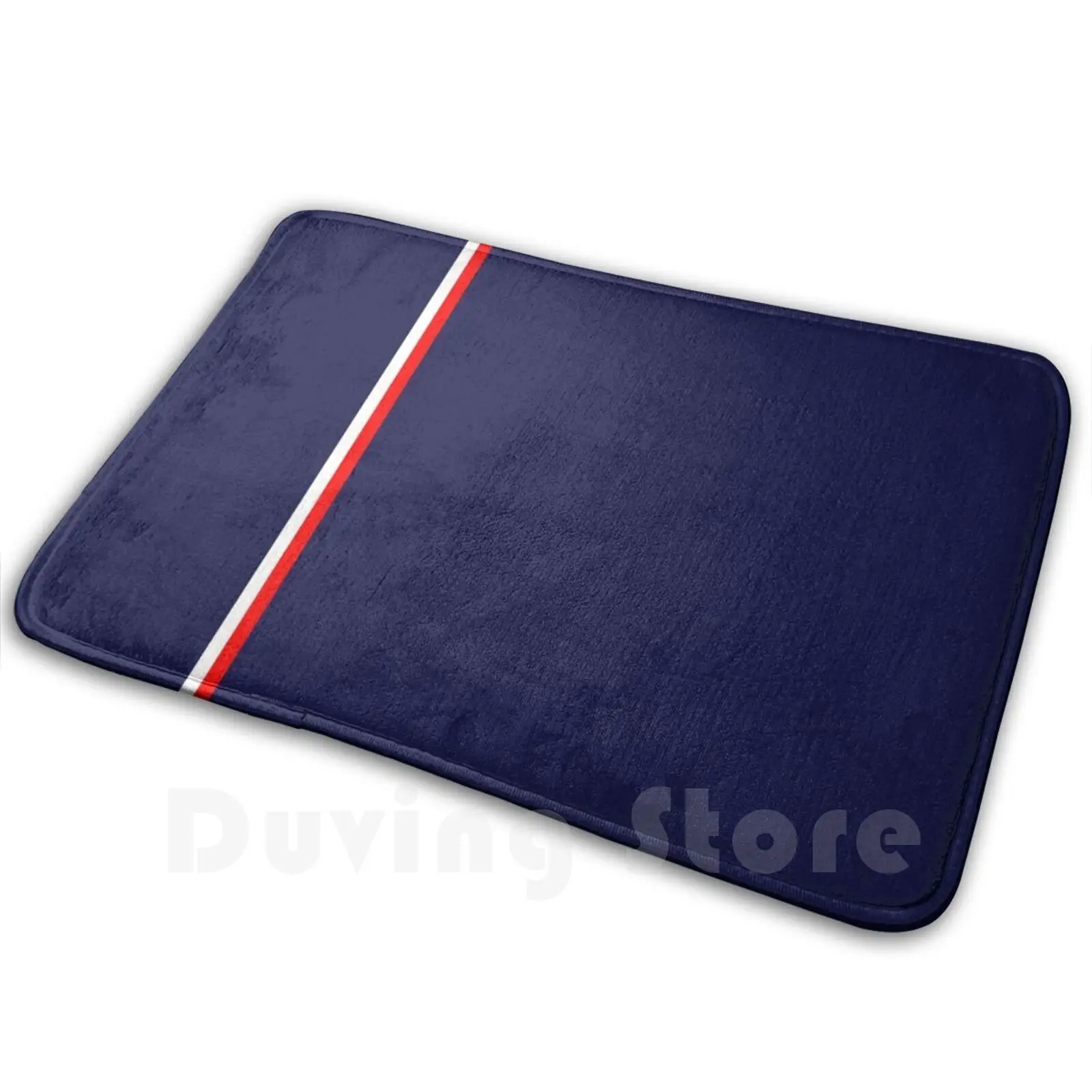 Premium Stripes Carpet Mat Rug Cushion Soft Non-Slip Blue White Red Hilfiger