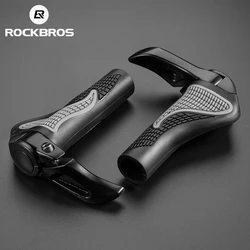 ROCKBROS Bicycle Bike Components Bar ends MTB Handlebars Rubber Grips & Aluminum Barend Handle bar Ergonomic Push On Soft Grips