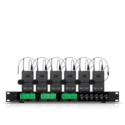 ERZHEN professional wireless microphone system UHF 6 handheld lapel headwear performance church party karaoke