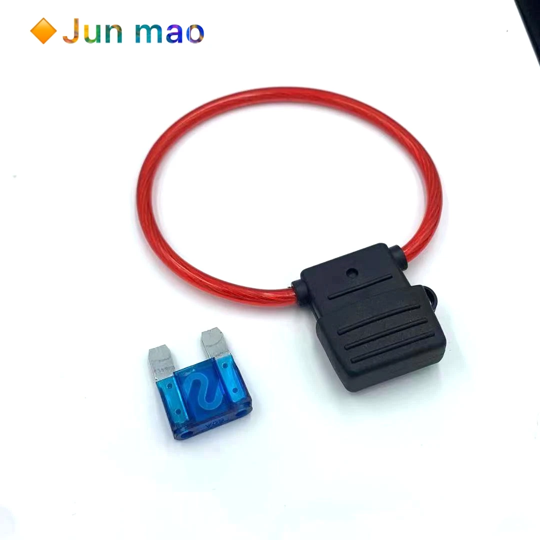 

1set Inline Auto Blade Fuse Holder 8AWG Fuse Holder MAXI Fuse Holder With 26cm Wire Plastic Cover with 60A MAXI FUSE